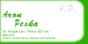 aron peska business card